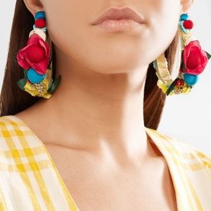 Embellished Statement Hoops Earrings